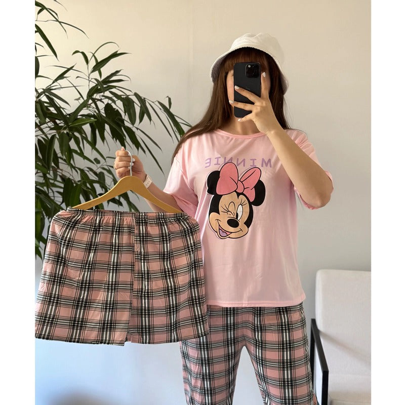 Pink Mickey 3 piece nightwear