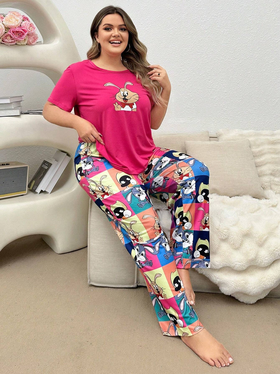 Cozy Cartoons Printed PJ Set