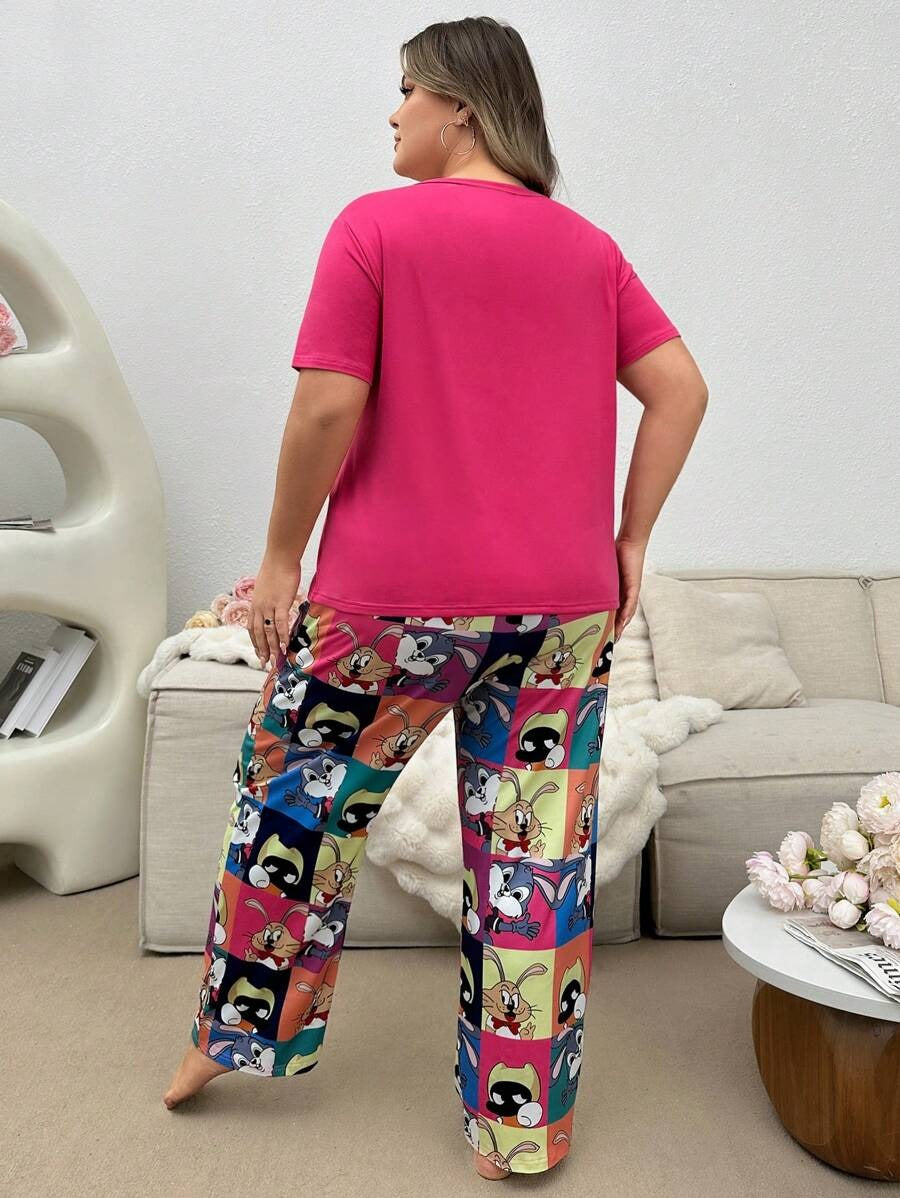 Cozy Cartoons Printed PJ Set