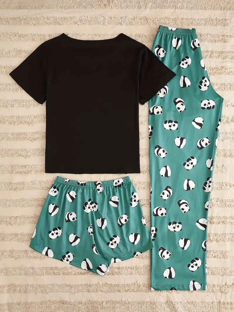 Let Me Sleep Panda 3 Piece Nightwear