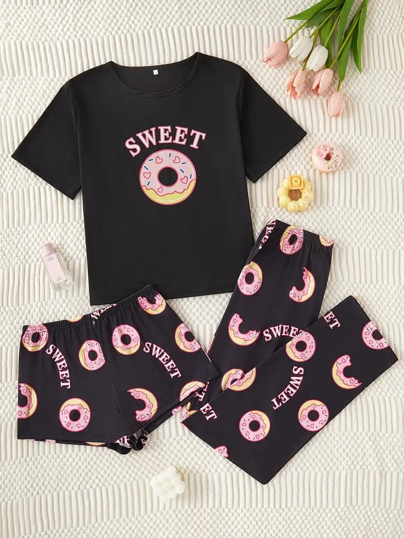 Sweet Donut 3 piece nightwear