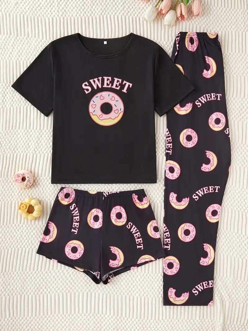 Sweet Donut 3 piece nightwear