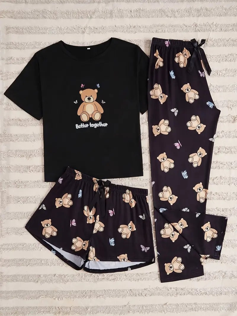 Better Together Teddy Bear 3 piece nightwear