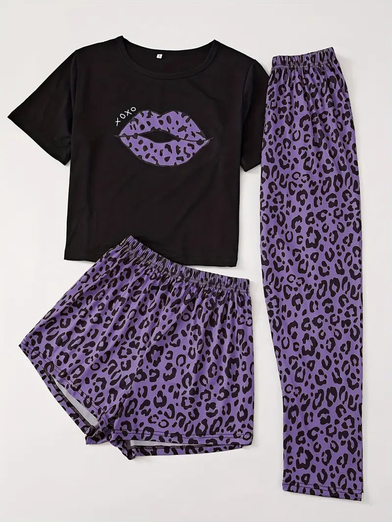 XOXO Wild Nights 3 piece nightwear