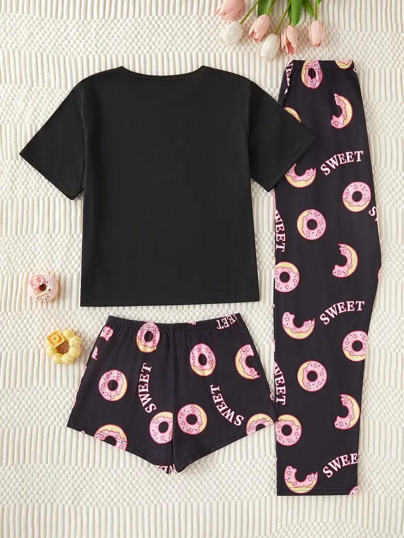 Sweet Donut 3 piece nightwear