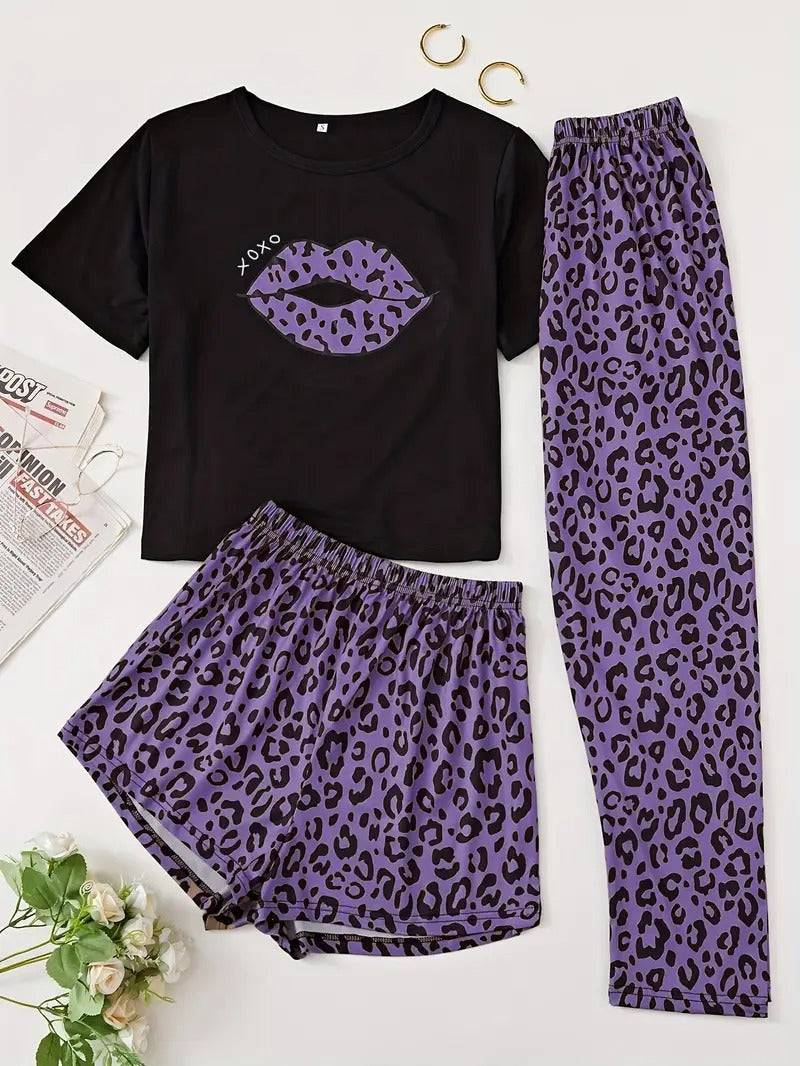 XOXO Wild Nights 3 piece nightwear